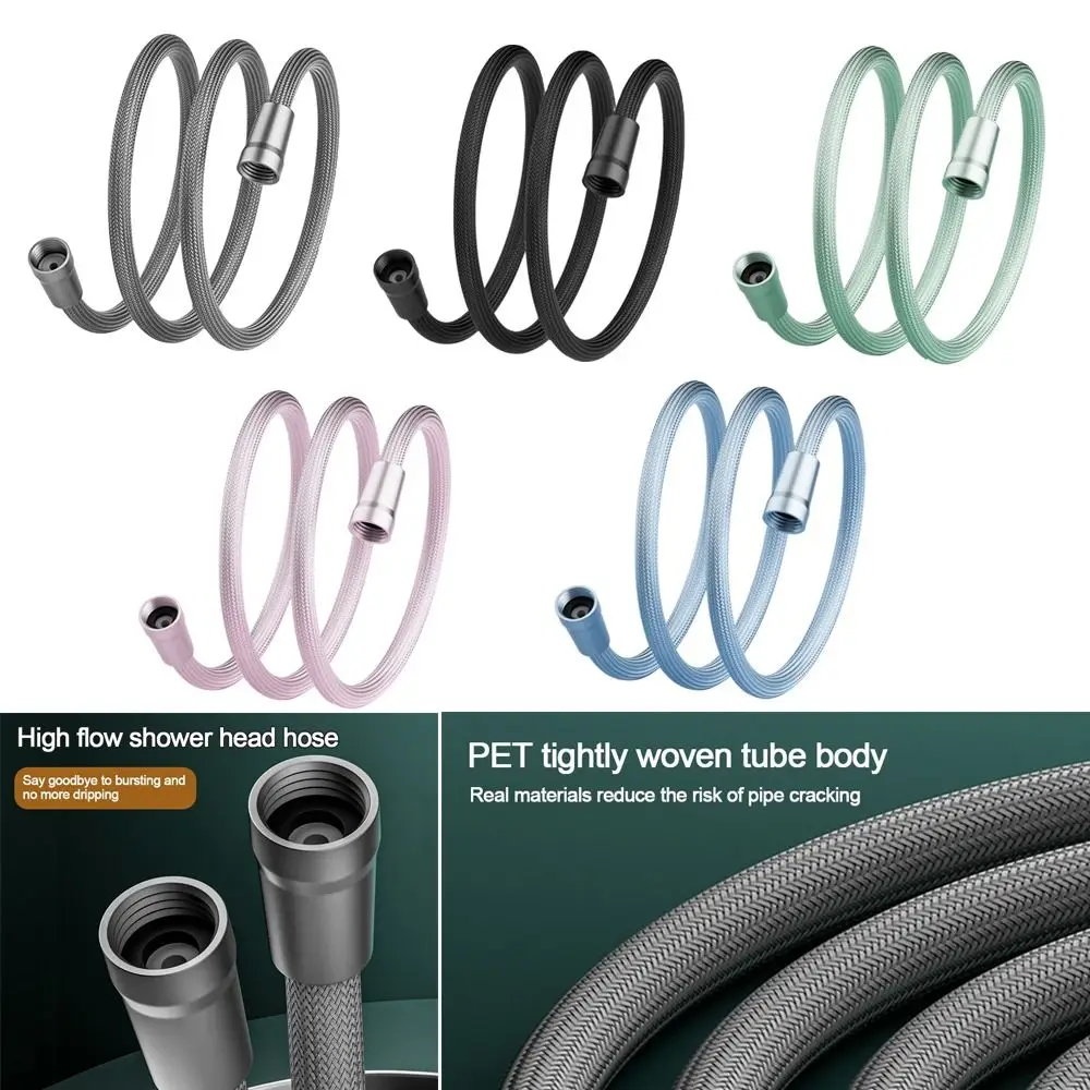 1.5/2 Meter Handheld Shower Hose Universal Interface GI/2 Shower Tube Flexible High Pressure Bath Shower Nylon Pipe