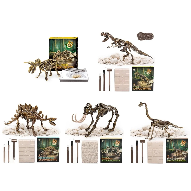 Dinosaur for Fossil Digging Kits Surprise Toy Box Dig Toy Figurines for Doll Girls Gift Archaeological Toy Children