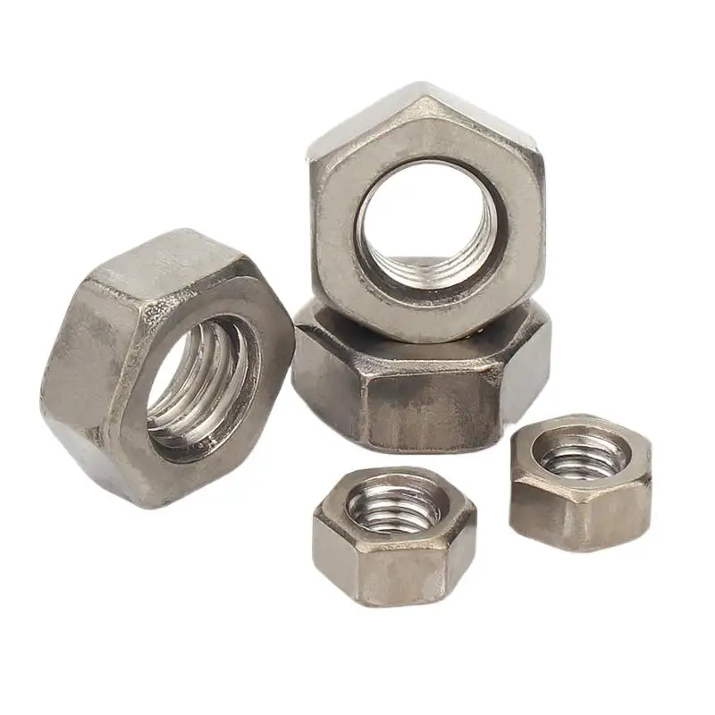 

M1.6-M30Pure Titanium GR2 Hexagon Nuts Titanium Alloy Outer Hex Ti Micro Small Hand Environmental Nut