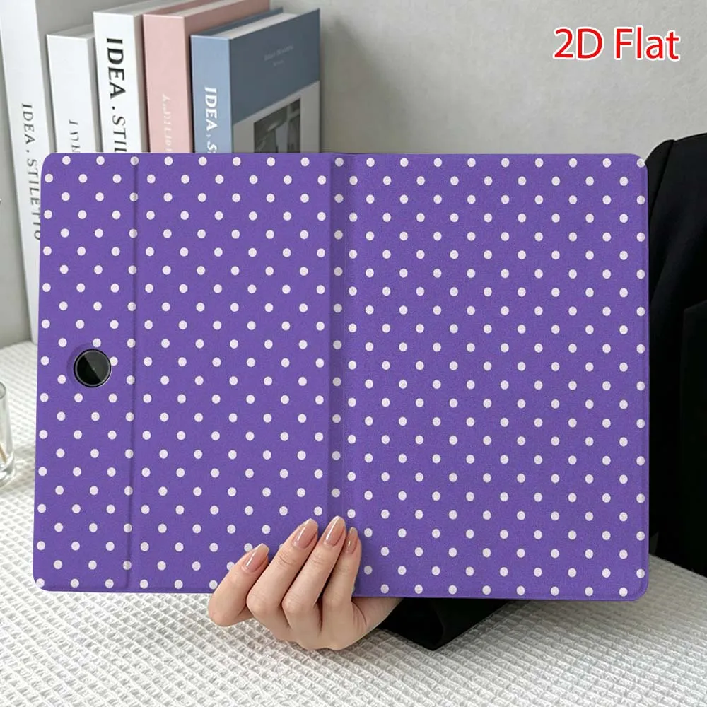 Purple Polka Dot Pattern Soft For OPPO VIVO IQOO OnePlus Realme Pad 3 Pro 13 12.1 11.4 11 inch Pen Tray Tablet Case