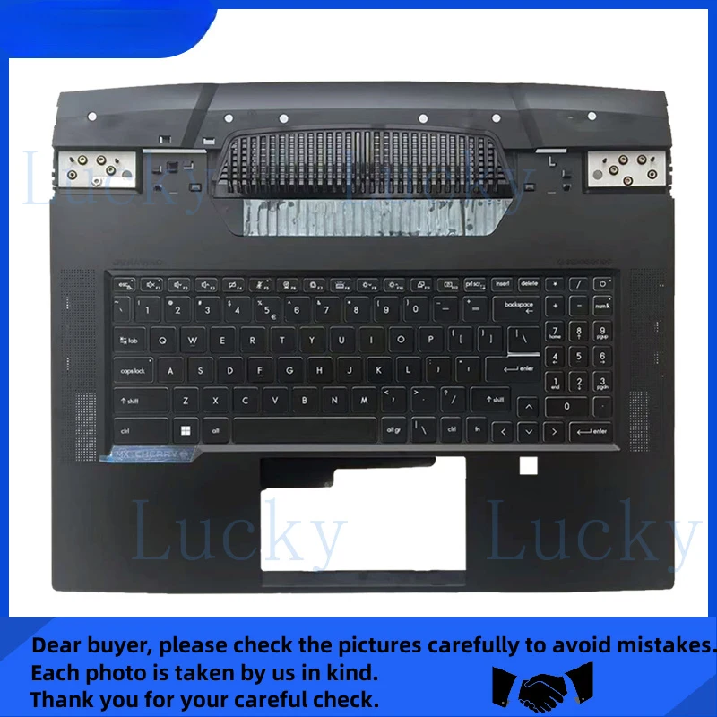 f  New For MSI TITAN GT77 12UGS-009 MS-17Q1 Palmrest Cover With Backlit Keyboard
