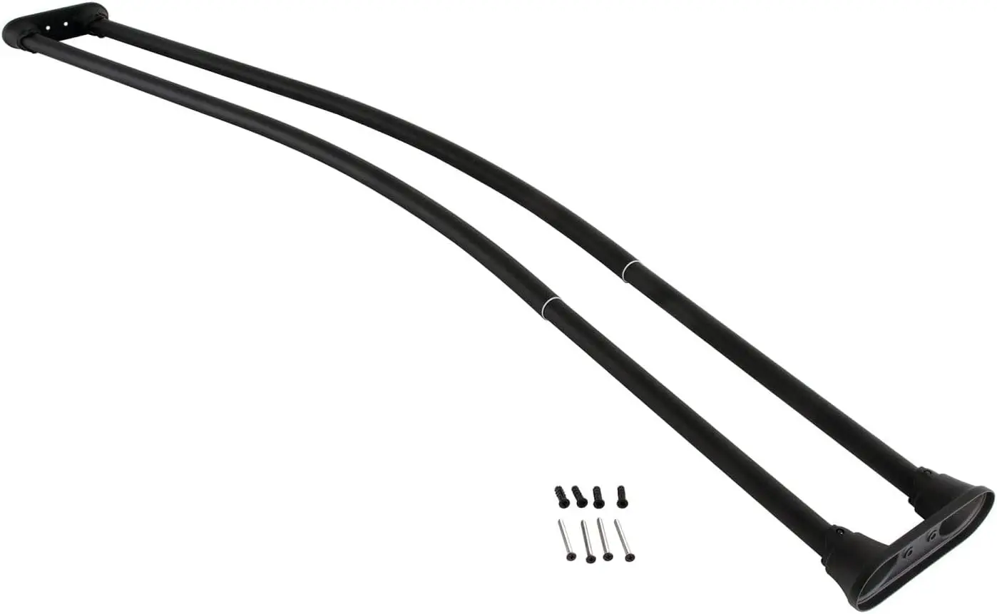 

Adjustable Double Curved Shower Rod, Stainless Steel, Matte Black, Fits 60-72 Inch Showers