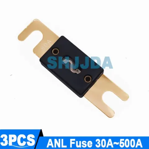 3Pcs ANL Fuse Bolt-on Car Fuse 30A 40A 50A 60A 70A 80A 100A 120A 150A 200A 250A 300A 350A 400A 500A ANL Large Fork Bolt Car Fuse