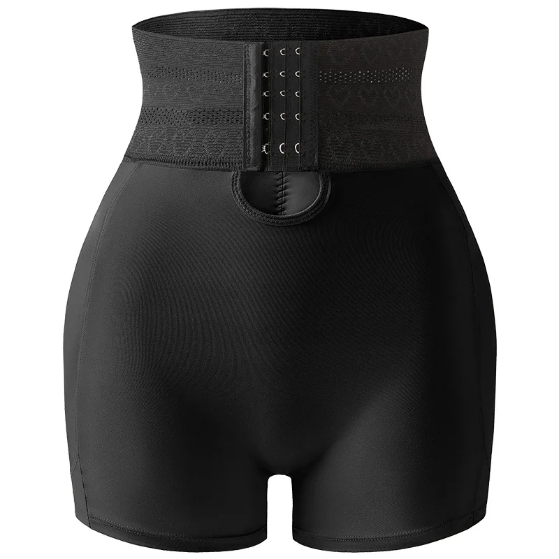 Women's Padded Butt Lifter Body Shaper With 4 Sponge Pads Tummy Control Shapewear Panties With Waist Cincher And Hook Closure_voghion.com