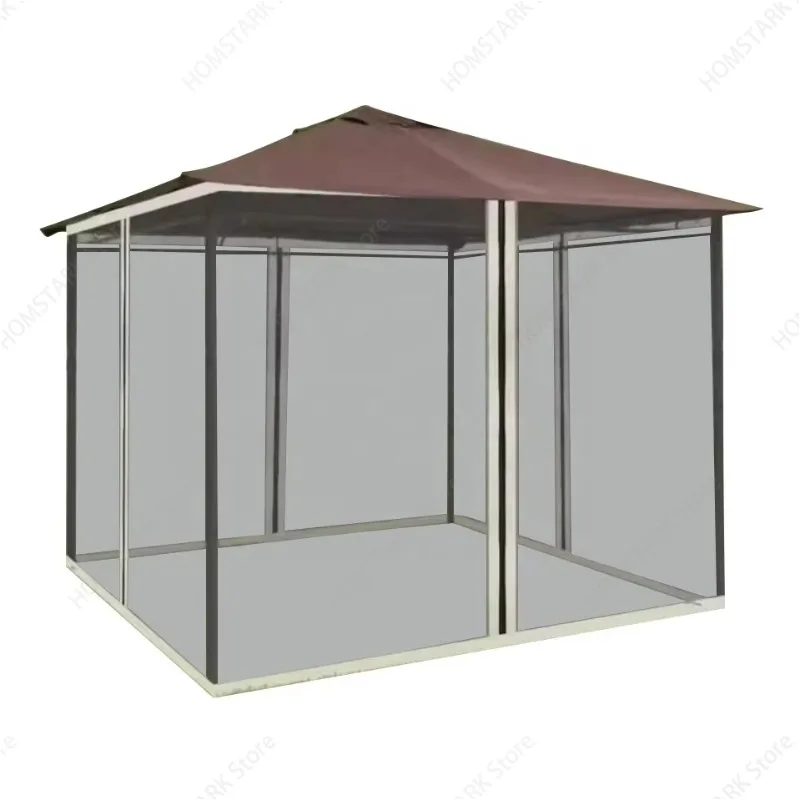 Single‑Layer Folding Large Family Gazebo Tent, Waterproof Polyester Canopy for Outdoor Camping Hiking Travel Household Shelter