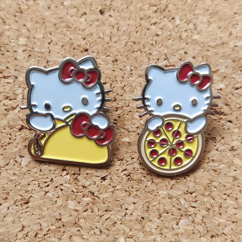 

Anime Hello Kitty Anime Lapel Pins Backpack Jeans Enamel Brooch Pin Women Fashion Jewelry Gifts Kawaii Cat Cartoon Badges