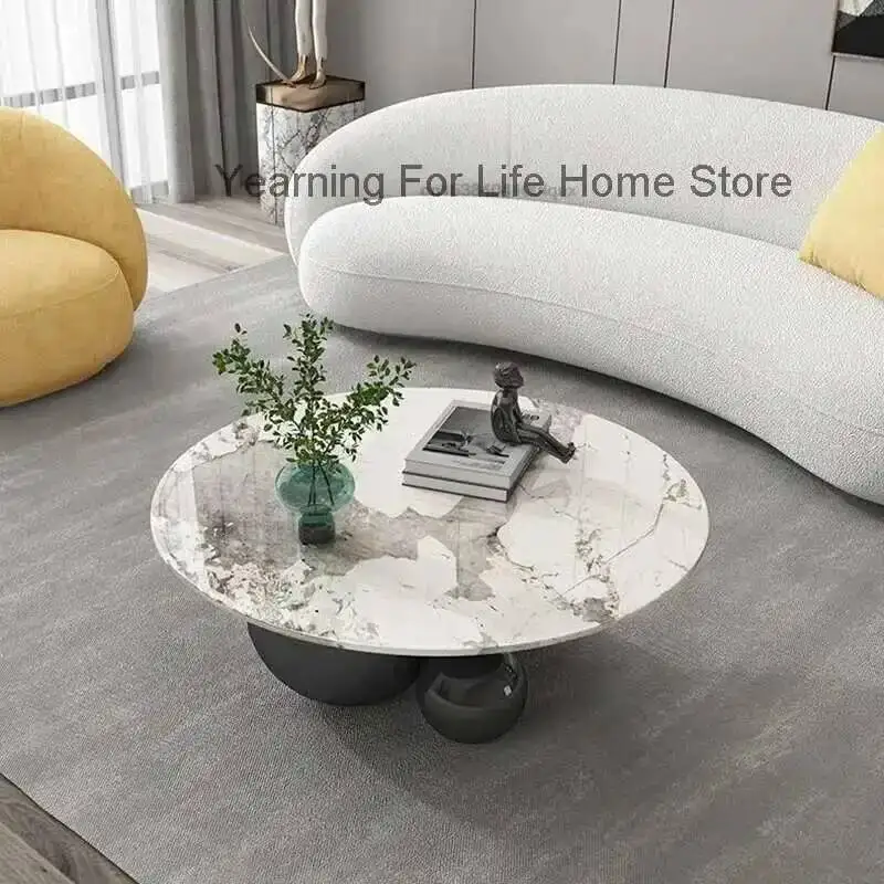 

Gold Black Center Base Table Living Designer Room Furniture Stainless Steel Home Impact Space Marble Modern Coffee Table Round