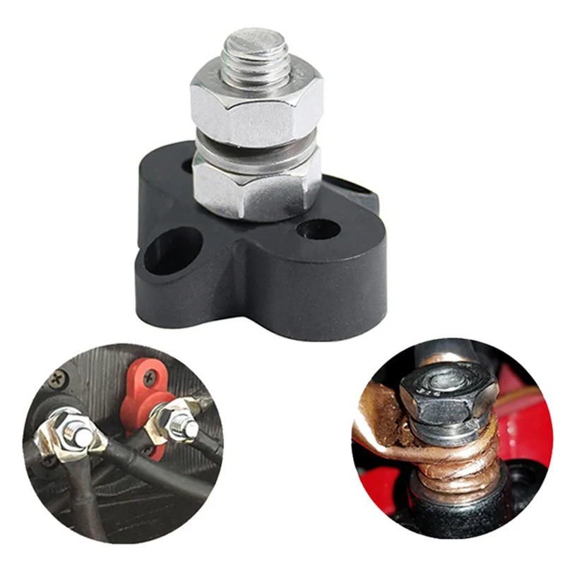 

AA49 4Pcs 5/16 Inch DC 48V Busbar Power Terminal Block M8 Positive Negative Power Distribution Stud For RV Ship Boat