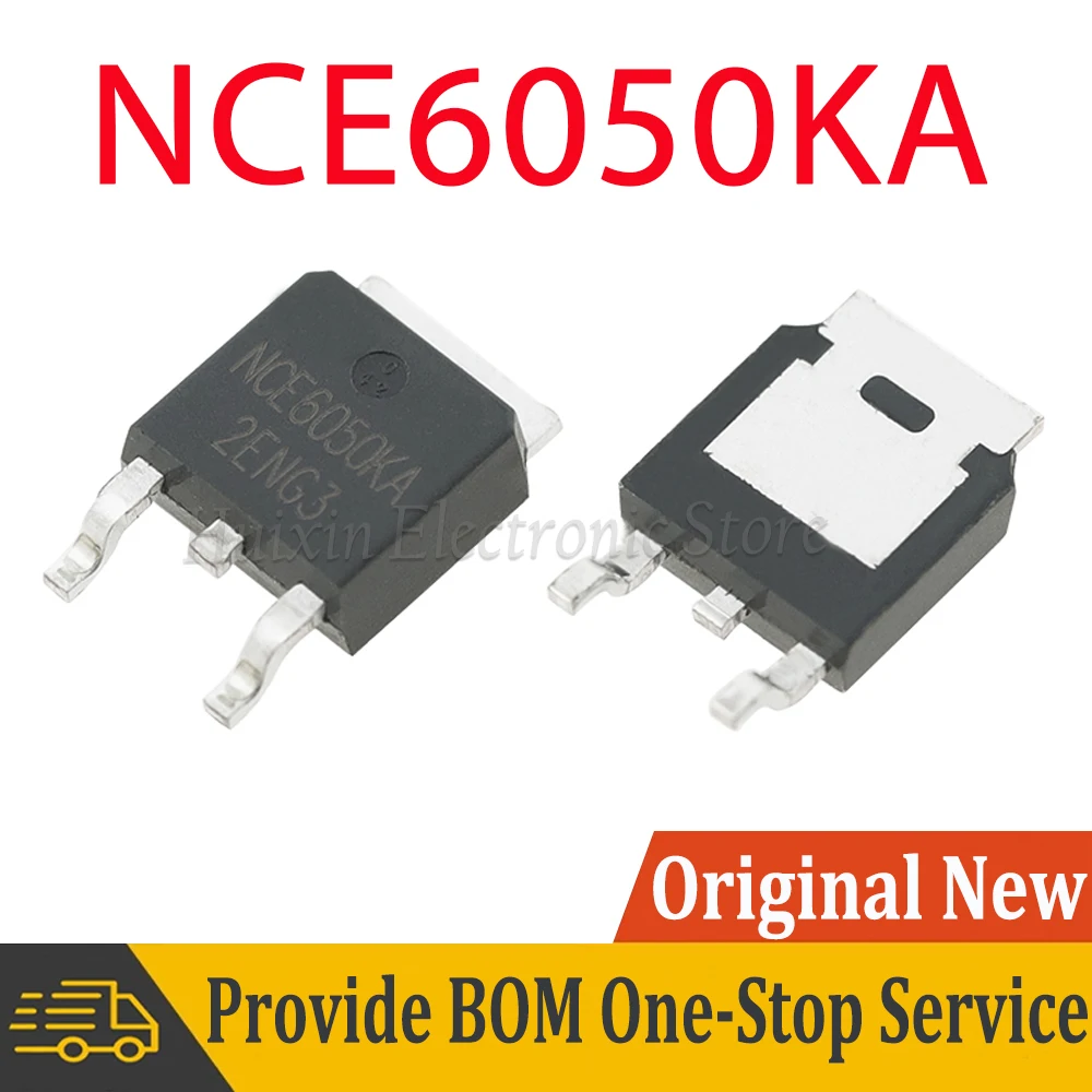 2-10pcs NCE6050KA NCE6050 6050 6050KA TO-252-2 TO252-2 60V/50A N-channel MOS FET Field-effect Transistor IC Chi New Original