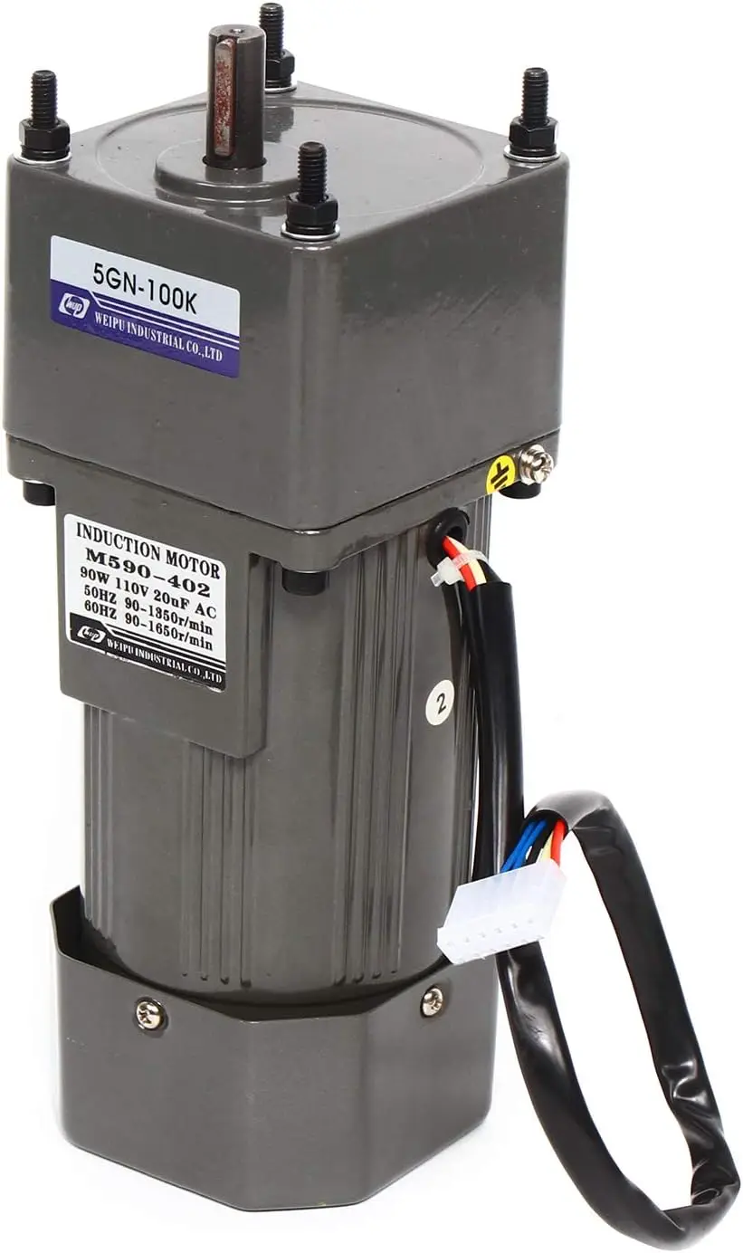 Imagem -03 - Controlador de Velocidade Elétrico do Motor da Engrenagem ca Assíncrona 220v 110v 90w com Regulador Monofásico 1:100 135 Rpm