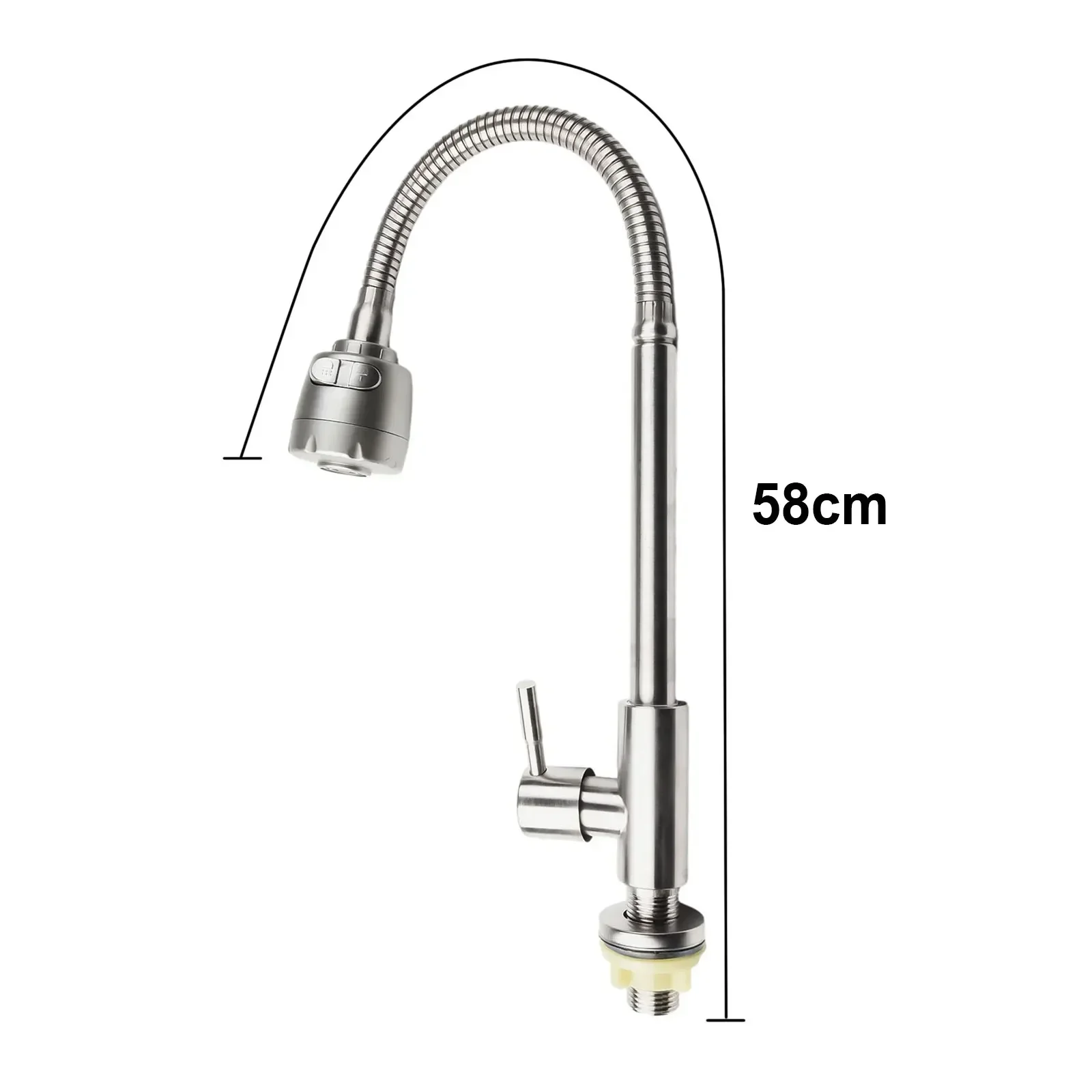 

304 Stainless Steel Kitchen Faucet Water Purifier Single Lever Hole Tap Cold Faucet Extenders Sink Tap Kitchen Bathroom Supplies