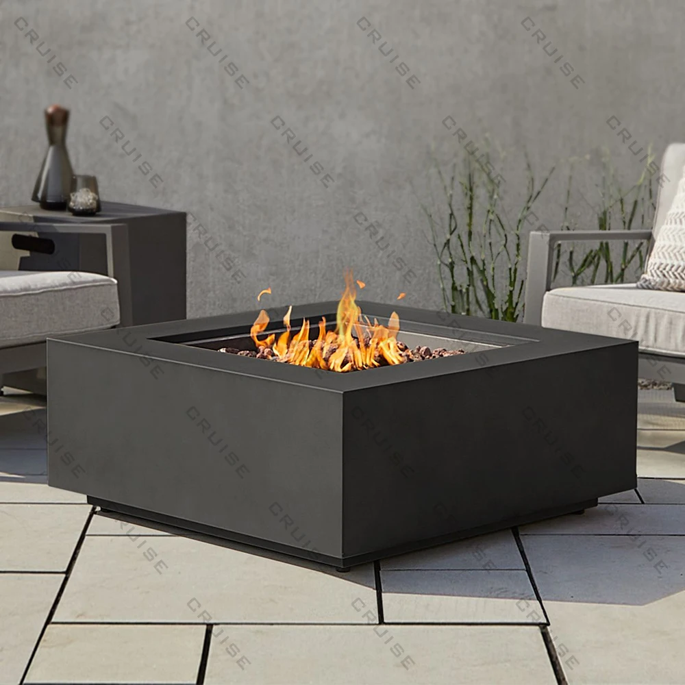 

CRUISE BBQ Large Villa Outdoor Decoration Brazier Wood/Gas/Alcohol/Atomized/Electronic 1000mm Freestanding Fire Pit Lighting