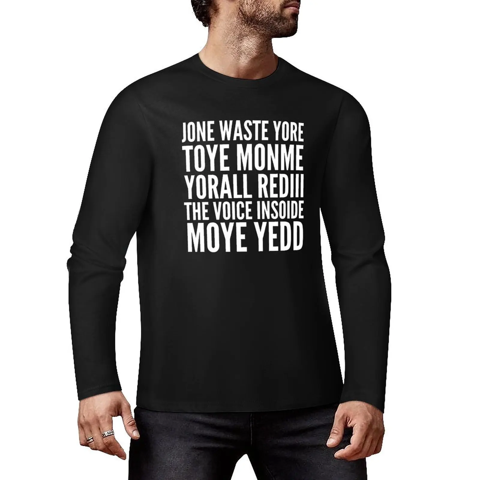 Jone Waste Yore Toye Monme Yorall Rediii Long T-Shirt tees boys t shirts black t shirts Men's t-shirts