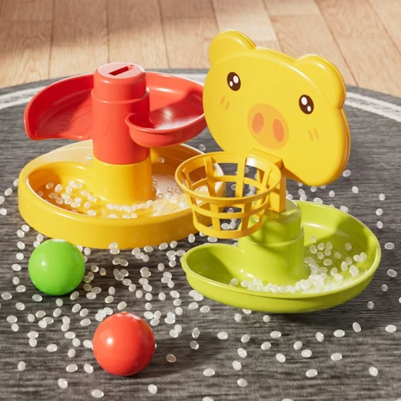 Baby Stacking Toys Montessori Puzzle Track Turn Around Track Rolling Ball Sliding Toys Early Educational Assembling Toy for Kids