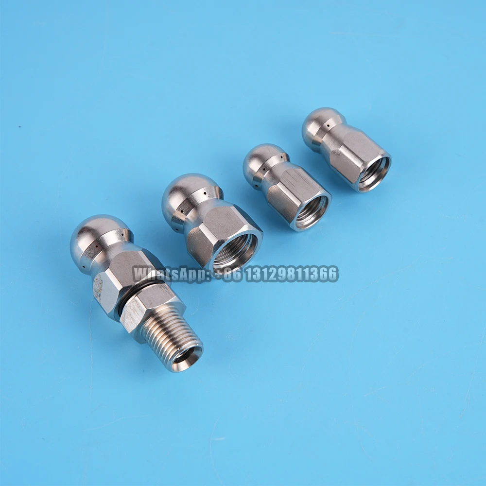 

G1/4 G3/8 High Pressure Sewer Jetter Pressure Drain Jetter Hose Nozzle for Toilet Industrial Pipelines Kitchen Sewers.