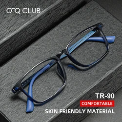 O-Q CLUB High Quality UltraLight Pure Titanium Anti Blue Reading Glasses Myopia Hyperopia Optical Glasses Prescription Eyewear