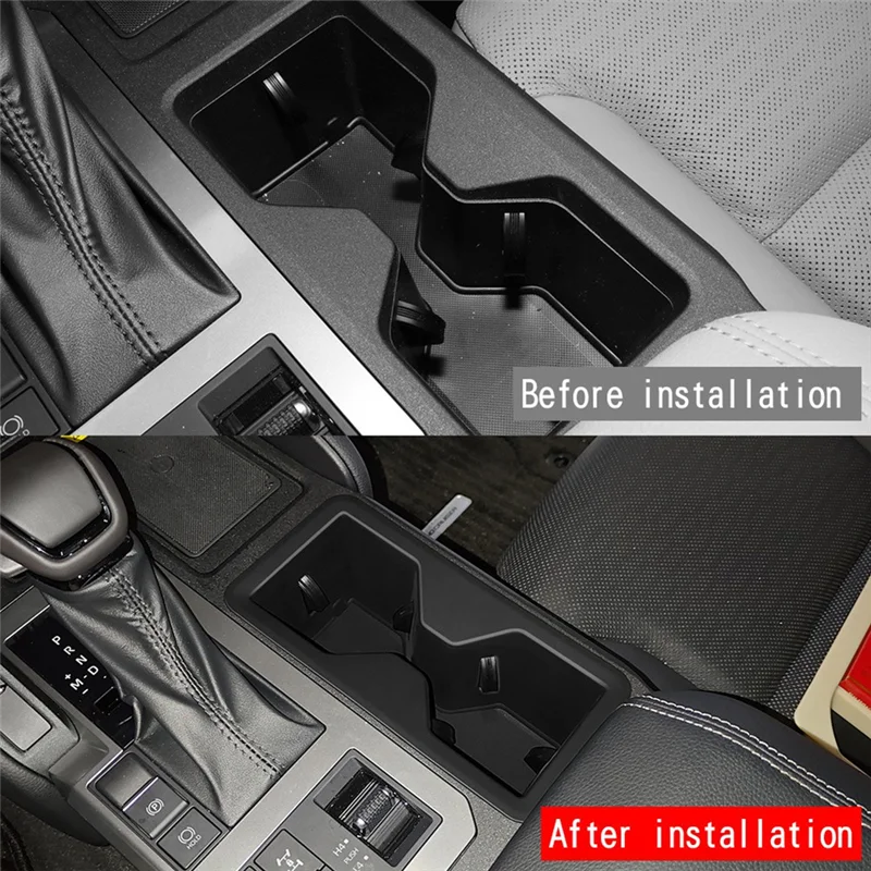 

Car Center Console Silicone Water Cup Holder Insert Interior Accessories For Toyota Prado LC250 2023+-A99D