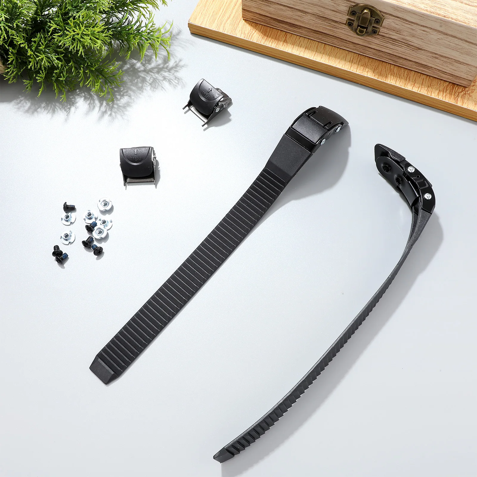 2 set di fibbie per cinghie per pattini a rotelle, parti di ricambio regolabili per scarpe da pattinaggio, cintura energetica in plastica di lunga durata