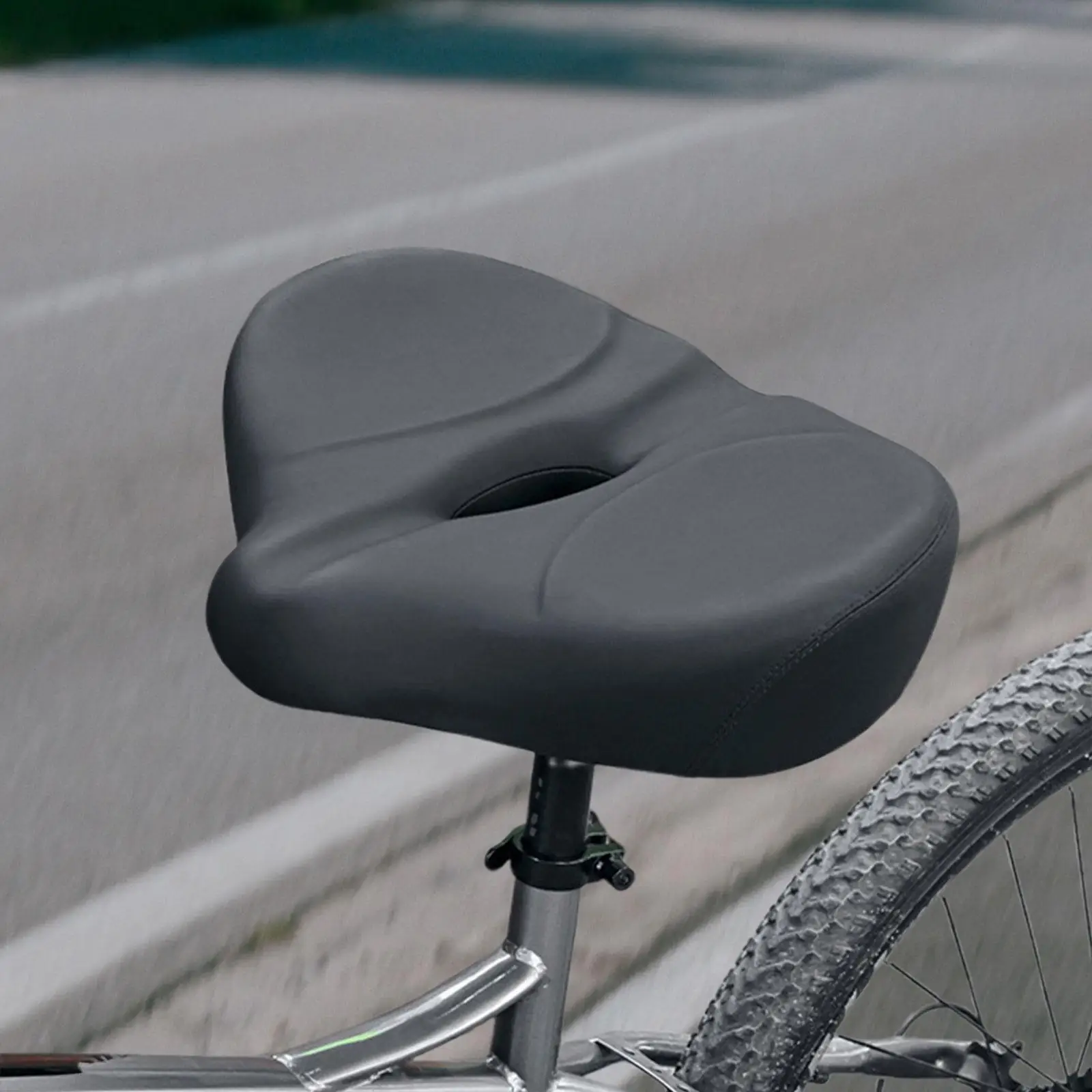 Comfort Bike for seat PU Leather Waterproof Soft Bicycle Saddle Cushion Universal Replacement for Exercise Road Bike