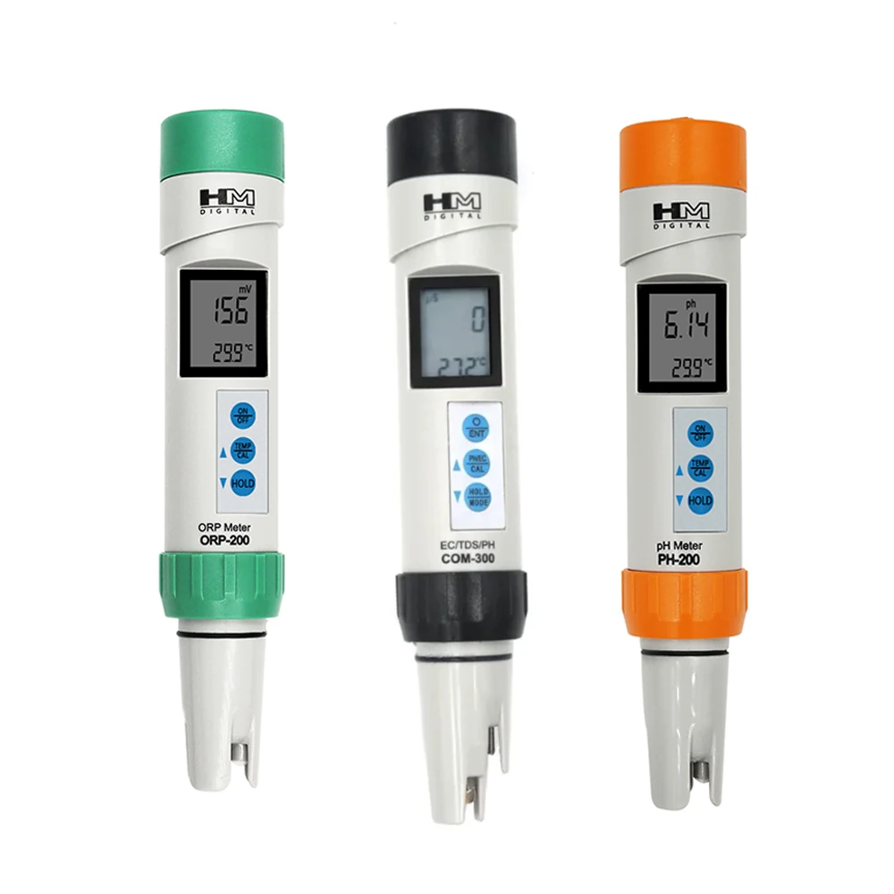 HM Digital Water Quality Tester 2/3/4 in 1 Combo Meter TDS EC Temp PH Meter PH-200 PH Meter ORP Tester for Hydroponic Aquarium