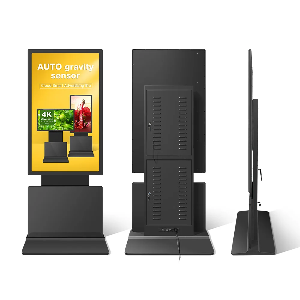 Newly Designed Floor-Standing Android Media Player Kiosk with Touch Screen Wireless WiFi LCD Digital Signage for shopping mall