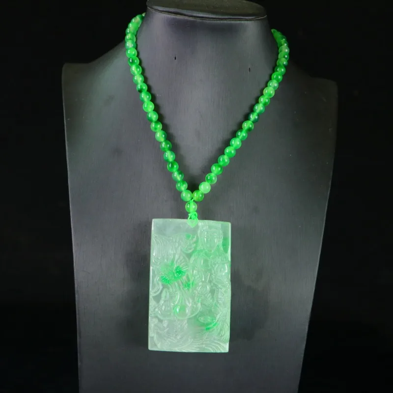 

Natural High-ice Quartzite Jade Guanyin Brand, Classic Fashion Necklace