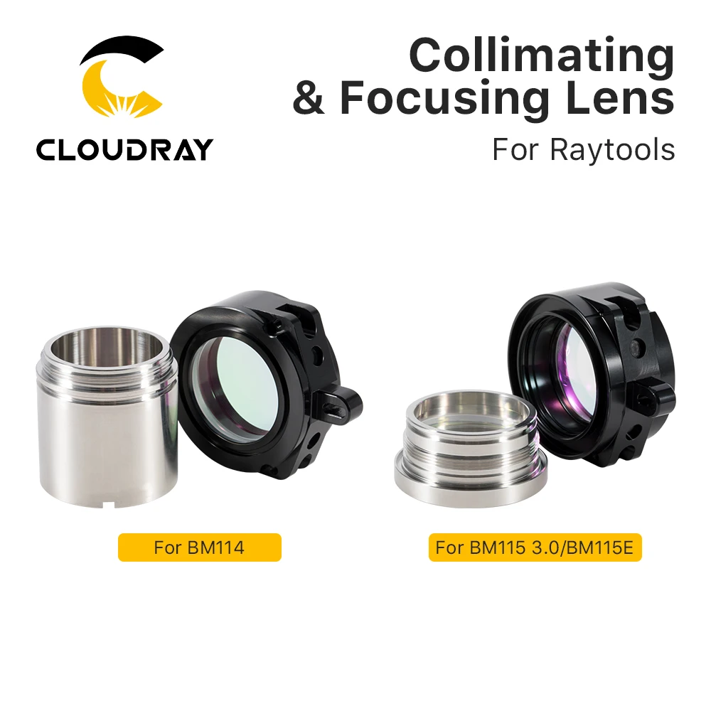 

Cloudray Original Raytools Collimating & Focusing Lens Dia 37mm with Lens Holder for Raytools Laser Cutting Head BM114/BM115