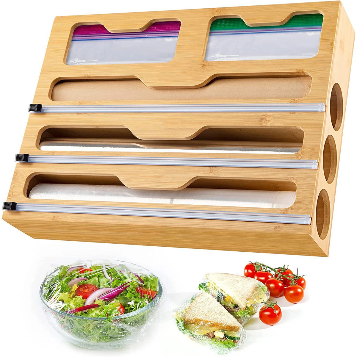 Kitchen Organizers and Storage Compatible with Gallon, Quart, Sandwich, Snack Bags organizers