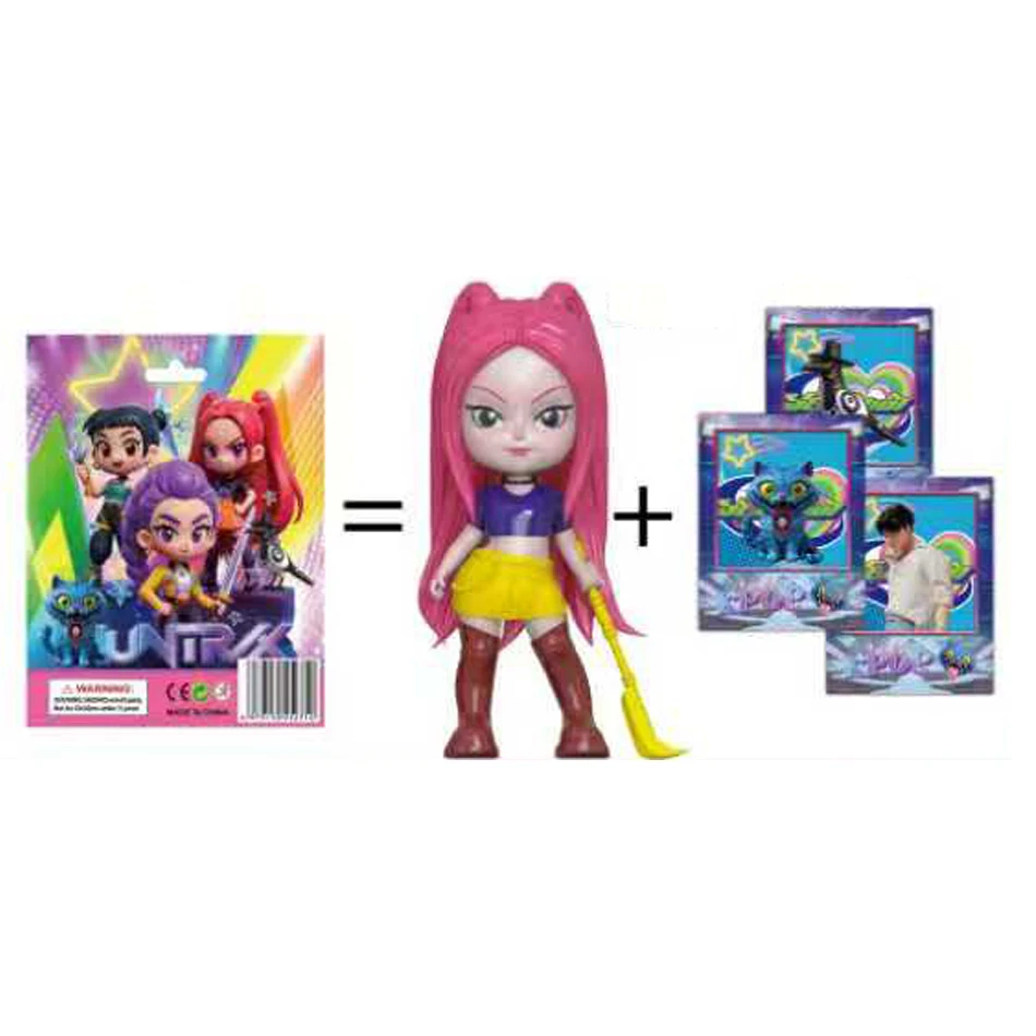 جديد أنيمي KPop شيطان الصيادين دمية لعبة من الفينيل رومي ميرا زوي شخصية قناع الفينيل تمثال هدية عيد ميلاد مروحة نادي الهدايا