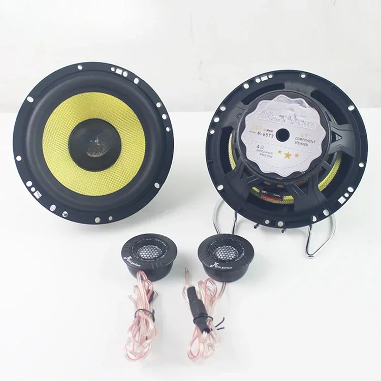 Factory spot hot sale 2-way car audio speaker 4 ohm maximum 120 watts car component speaker 6.5 inches