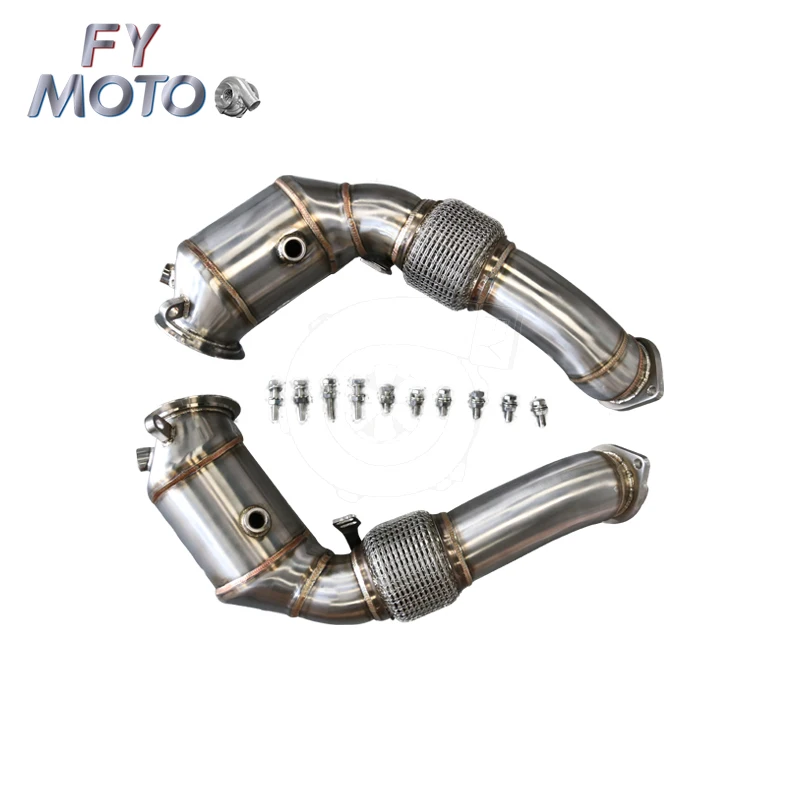 

Exhaust Catted Downpipe For V8 N63 550i 650i 750Li X5 X6 X5M X6M 2011-2017