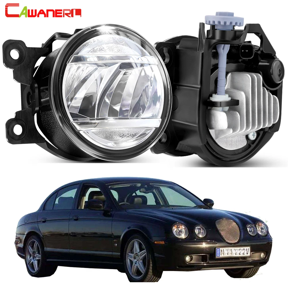 2 Pcs Upgrade LED Fog Light Assembly 30W 4000LM Car Front Fog Driving Lamp For Jaguar Stype S-Type (CCX) Sedan 1999-2007