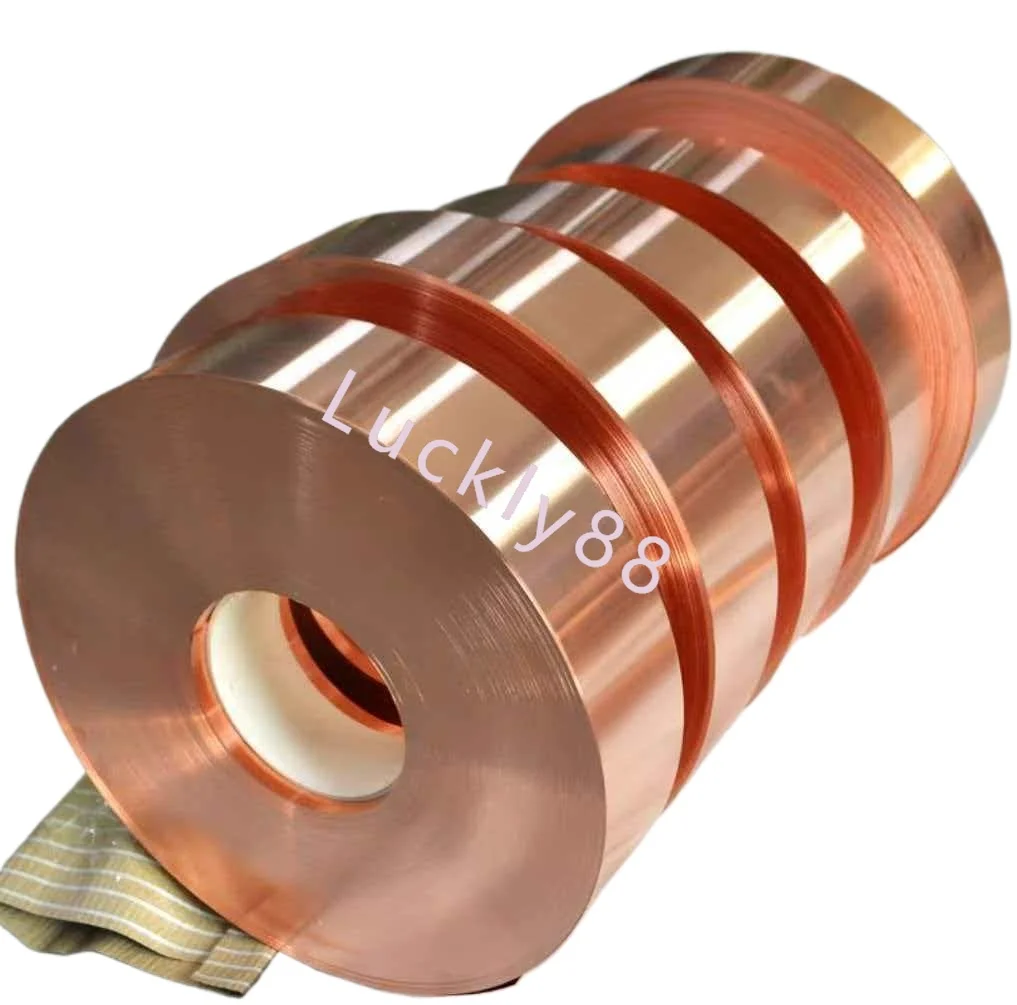 10m Thickness: 0.1mm 0.2mm 0.3mm 0.5mm Pure T2 Copper Cu belt copper strap copper strip Width: 10mm 20mm 30m 40mm 50mm 100mm