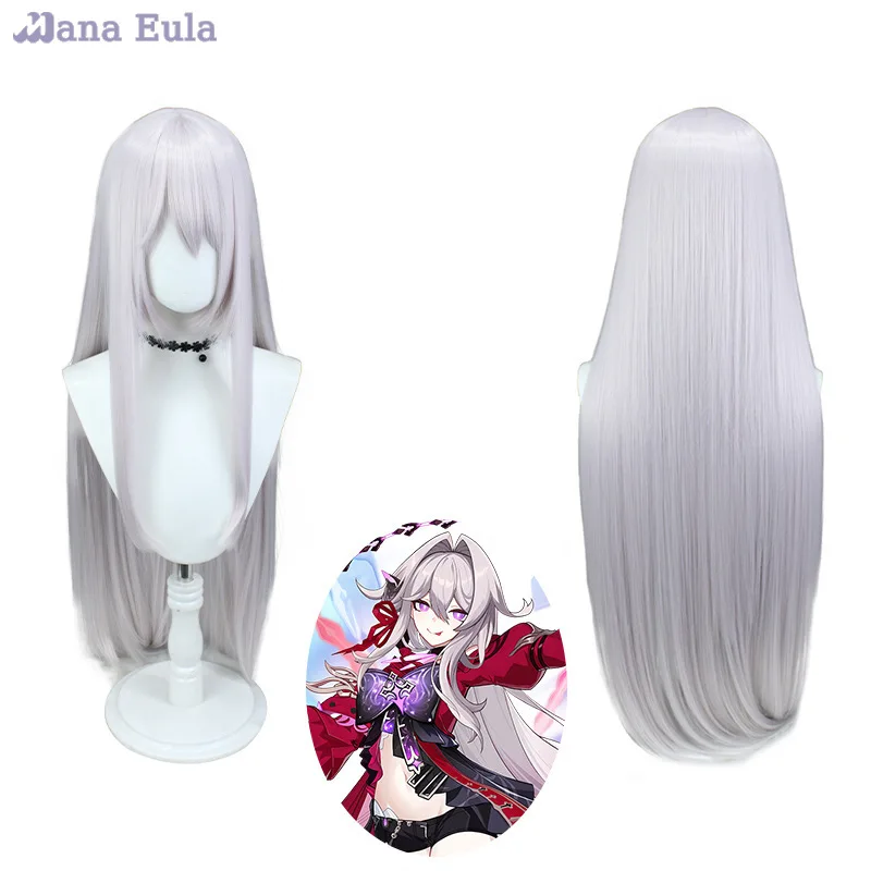 

Thelema Wig Game Honkai Impact 3 Cosplay Wig Heat Resistant Silver White Pink 95CM Thelema Cosplay Wigs Synthetic Hair Halloween