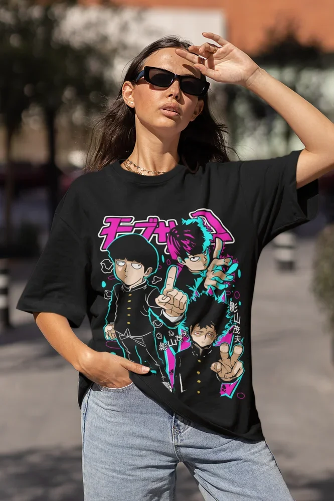 Mob Psycho 100 Manga Strip Anime Manga Gift Unisex Shirt T-Shirt Wszystkie rozmiary Graficzne koszulki Odzież damska Oversized T Shirt