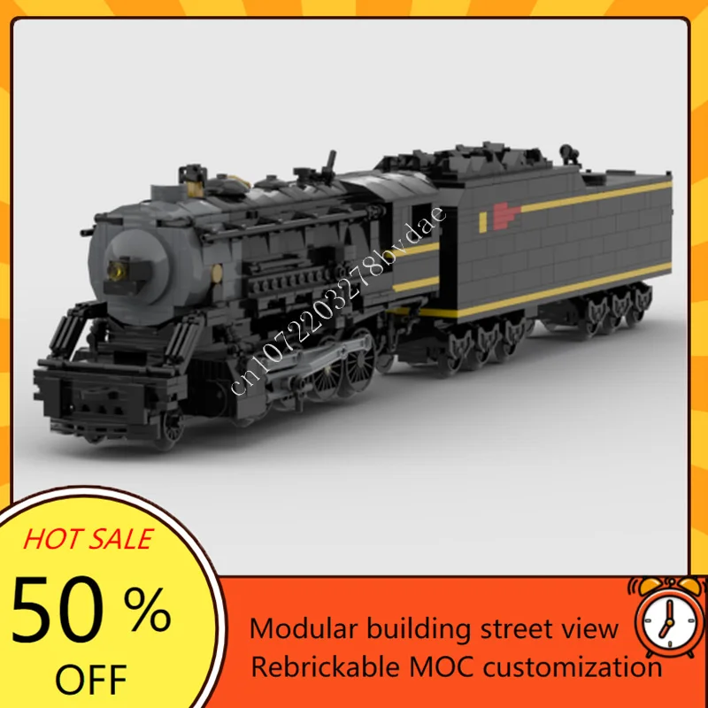 1114PCS MOC Wetsern 메릴랜드 기차 세트 특급 기관차 모델 맞춤형 퍼즐 건축 DIY 교육 조립 세트 장난감 선물