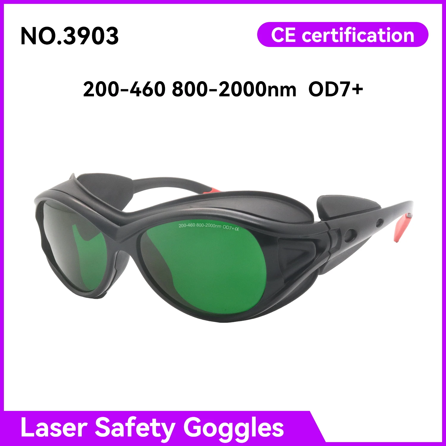 190-460nm 800-2000nm Laser protective glasses certified 1064nm Laser Protection Safety Glasses