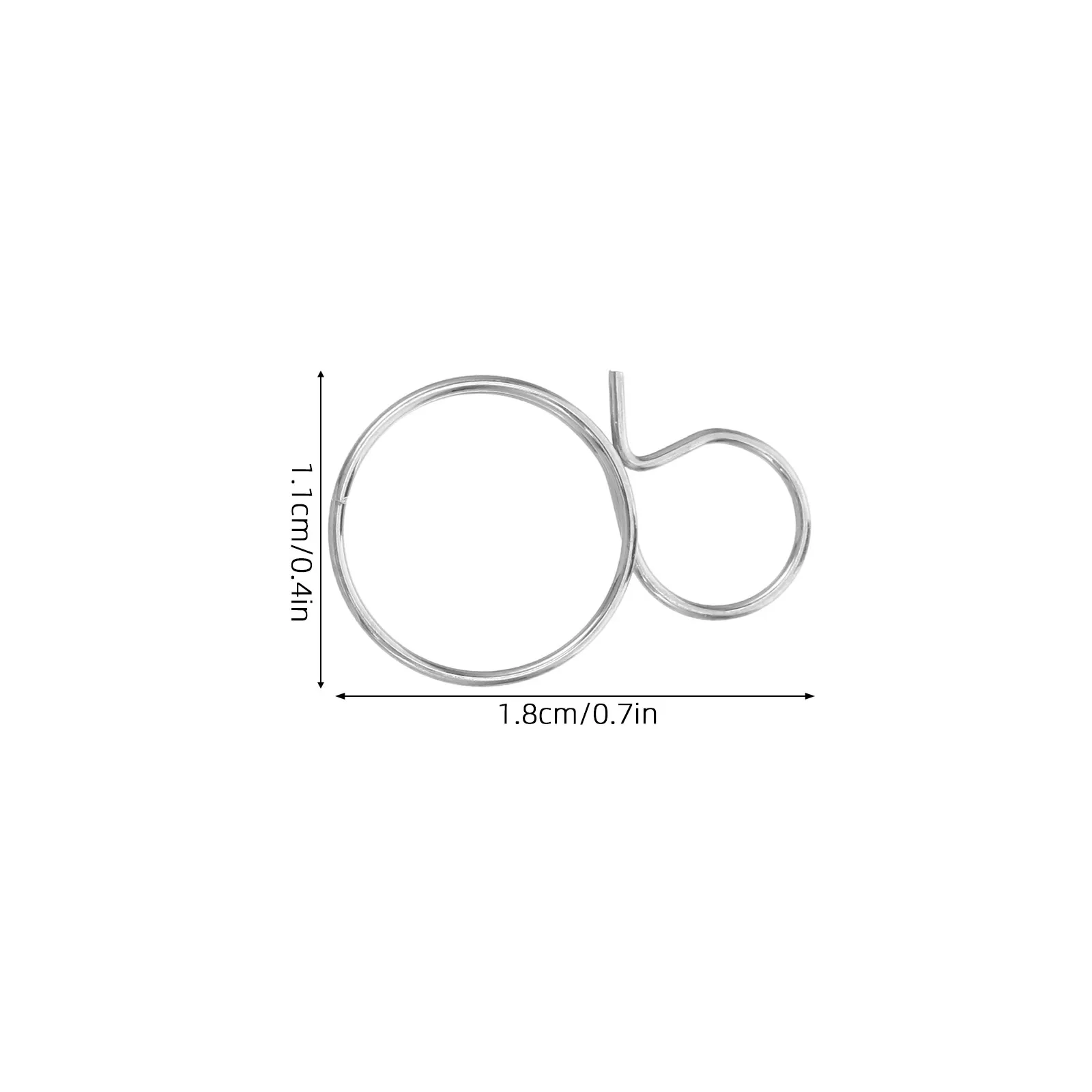 100Pcs Crystal Lamp Pendant Connectors Stainless Steel Figure 8 Metal Chandelier Replacement Hooks Fastening Clips for Ceiling
