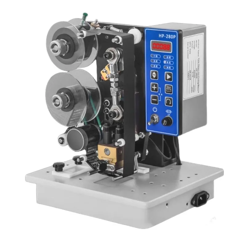 Electric Ribbon Coding Machine HP-280P Electric Ribbon Coder Printing Production Date Ink Digital ImitationInkjet Coding Machine