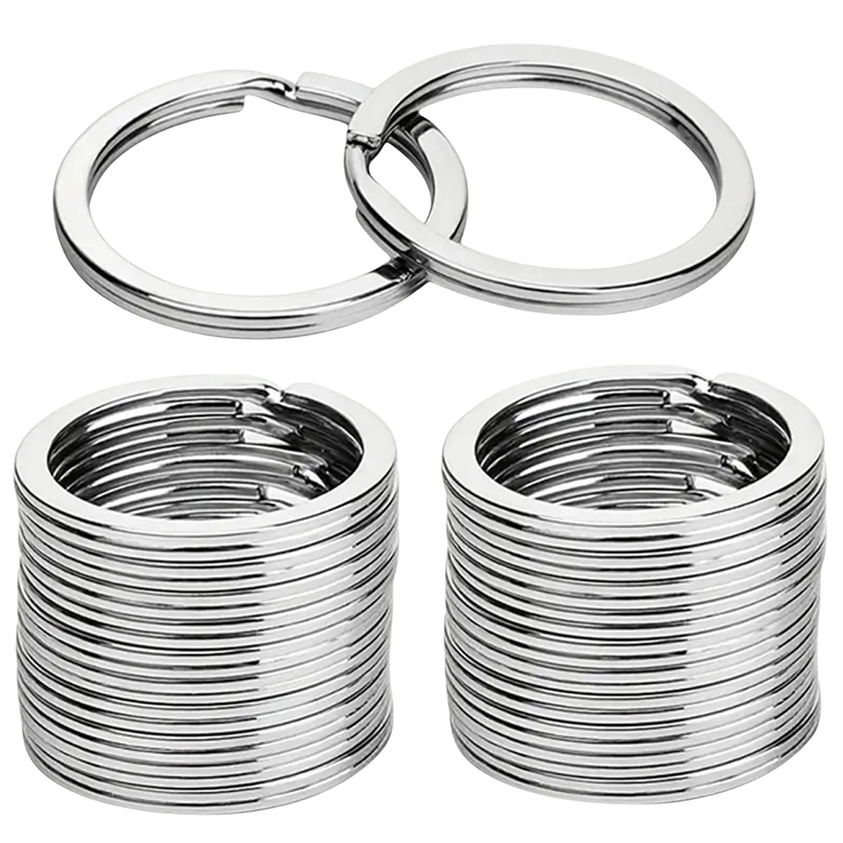 30/50/80 Stück 1 Zoll offene Schlüsselringe, flache Schlüsselringe für Schlüsselanhänger, Heimorganisation, Autoschlüssel, DIY-Bastelarbeiten