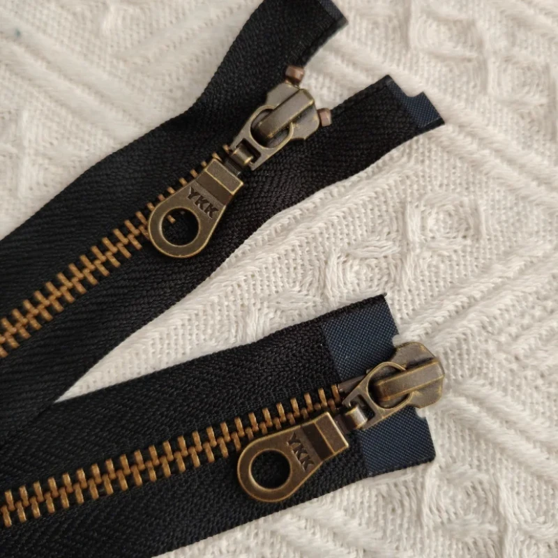 2pcs/Lot 5#  70-100cm YKK Metal Zipper Blue Black Off White Bronze Double Open 2-Way Down Jacket Clothing Sewing Accessories