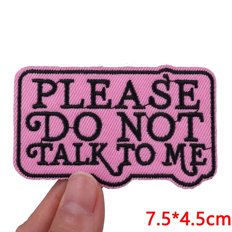 Good Vibes/Positive Letter Slogan Embroidered Patches DIY Personality Cartoon Patch Iron On Patches For Clothing Jeans Stickers - view 6