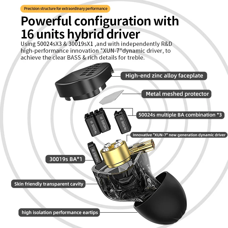 سماعات رأس CCA HM20 من الحديد 16 وحدة HIFI سلكية عالية الجودة للهاتف المحمول سماعات ألعاب رياضية حية