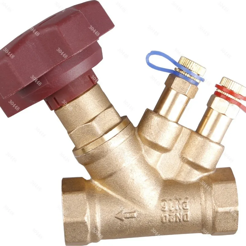 Brass Static Flow Balancing Valve Adjustable Control Valve