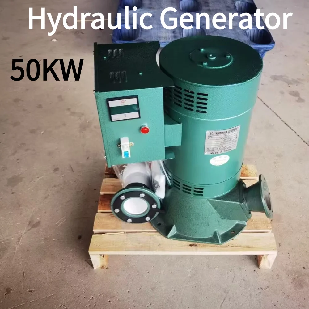 

50000W 220V 380V 400V Water Turbine Automatic Voltage Stabilization Oblique Impact Hydraulic Generator Hydro Generator for Home