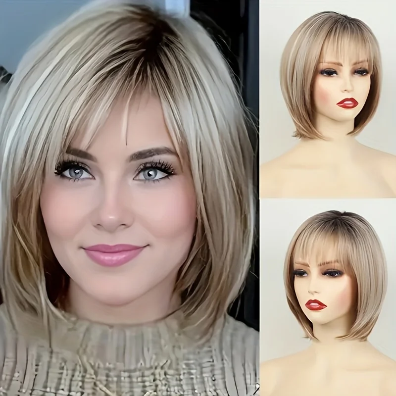 

Women's Synthetic Wig with Side-Swept Waves, Voluminous Fashionable Black Curly Hair Wig, Suitable for Daily Wear and Cosplay