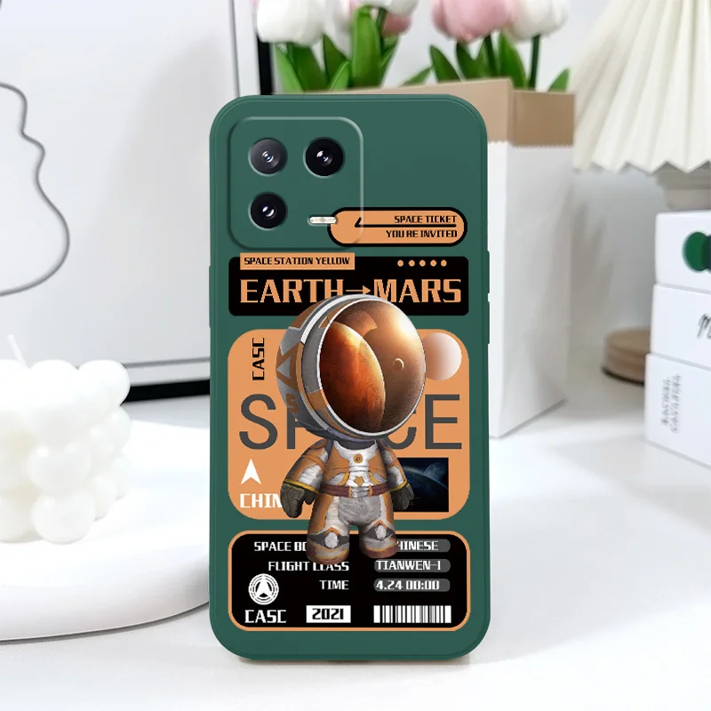 Old Astronaut Phone Case For Xiaomi Mi 15 14 14T 13 13T 12 12X 12T 12S 11 11T 10 10T 9 9T Pro Lite Liquid Silicone Cover