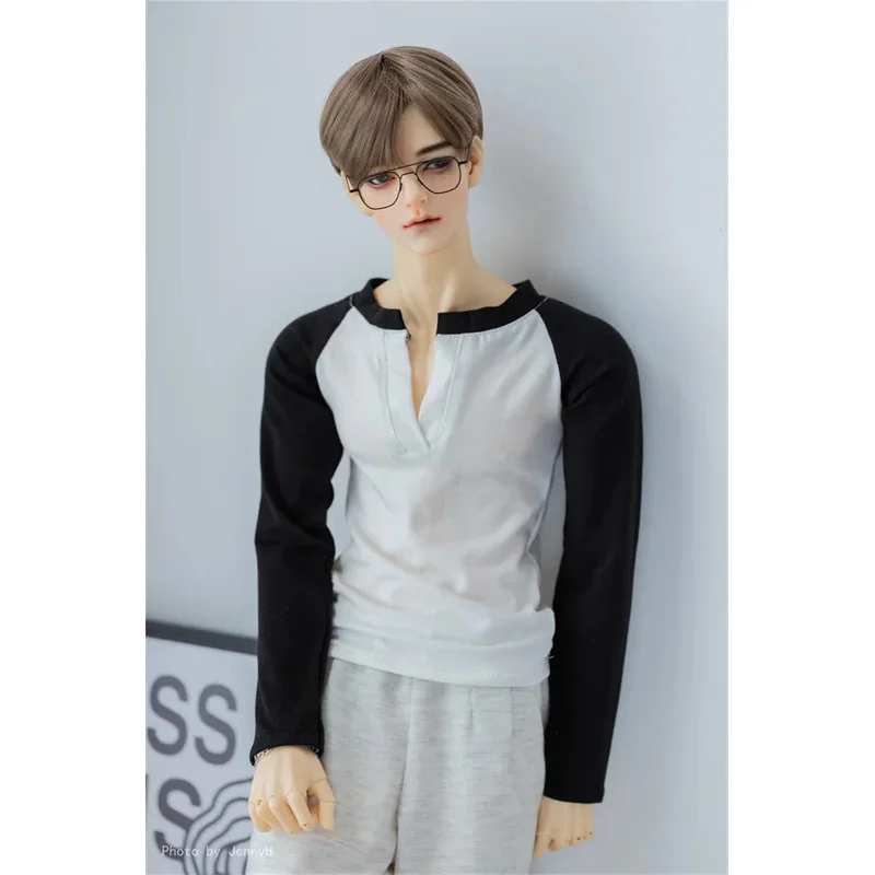 

Одежда для кукол BJD/SD: Мужская приталенная футболка с V-образным вырезом и длинным рукавом, 3 предмета, а также аксессуары для кукол Uncle и Strong Uncle.
