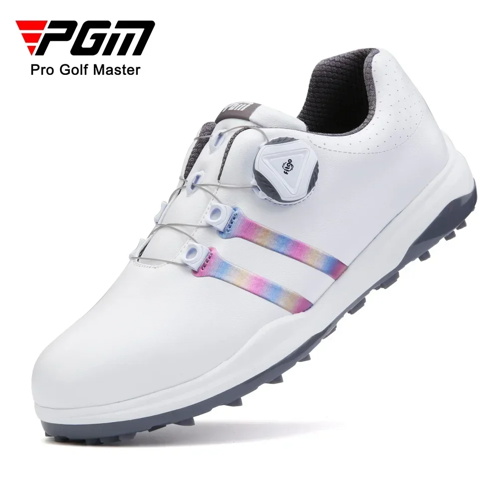 PGM Women Golf Shoes Waterproof Anti-skid Women\'s Light Weight Soft Breathable Sneakers Ladies Casual Knob Strap Sports XZ208