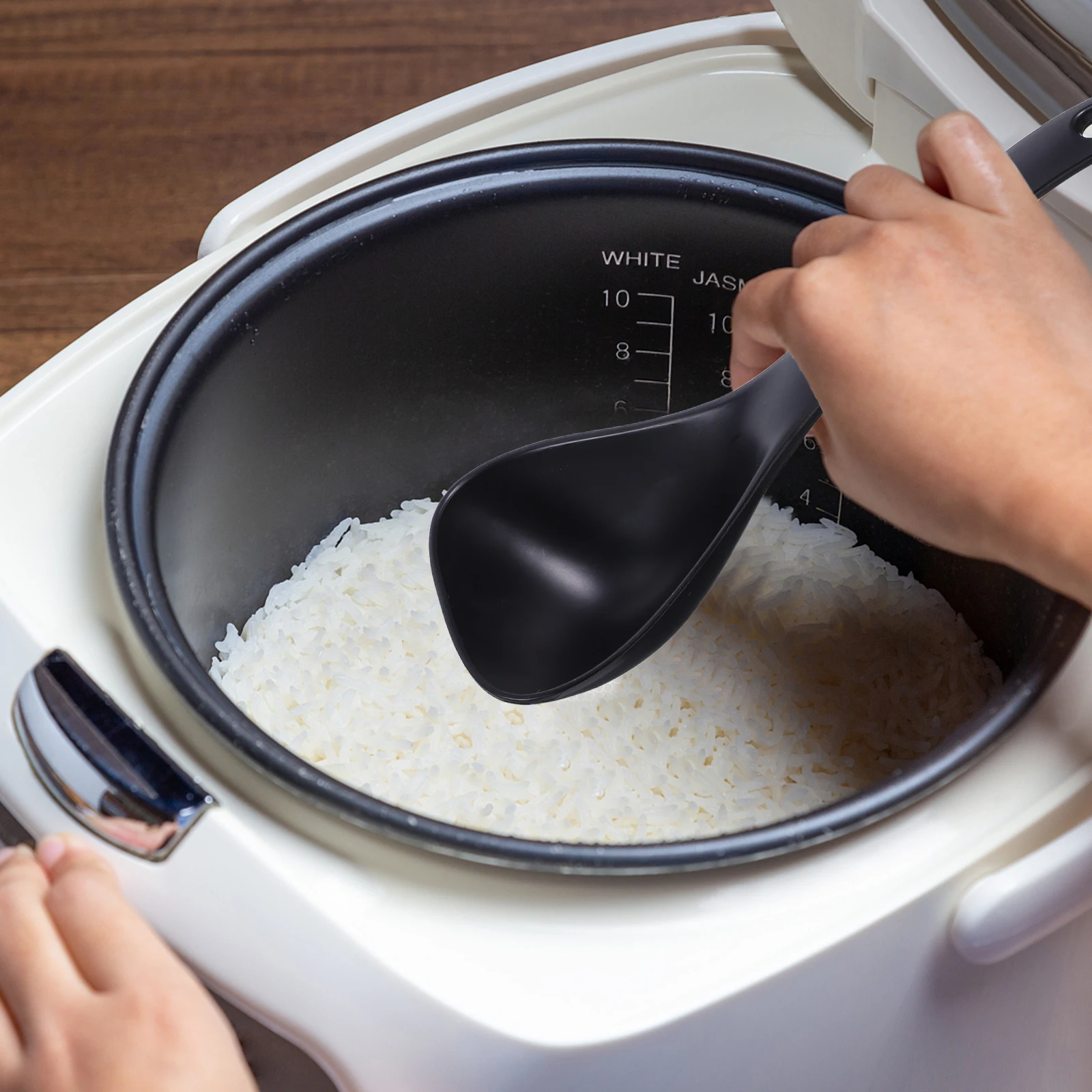 

Non-Stick Heat Resistant Serving Rice Deep Head Metal Alloy Kitchen Utensil Porridge Ramen Noodle Ladle For Rice Cooker Chinese